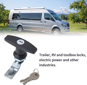 T <strong>Handle</strong> <strong>Door</strong> Black Garage <strong>Door</strong> <strong>Lock</strong> with <strong>Keys</strong> - Product Image 6