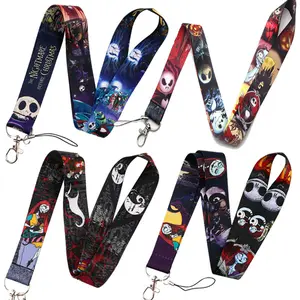 Custom Lanyards Promotional Gift Anti-Lost Pendant ID Card Hanging Neck Lovely Cartoon The Nightmare Before Christmas Lanyards