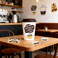 Pegatinas Personalizadas para Negocios, Impresión de Vinilo Kiss Cut, Pegatinas Decorativas Impermeables para Escaparates, Hoja de Pegatinas Ecológicas