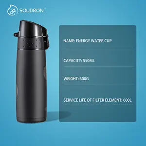 304 Stainless Steel Alkaline Water Bottle of 550ml Naturally Increase pH Mug with private label