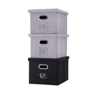 Caja de Almacenamiento de Documentos, Caja de Almacenamiento de Datos para Escritorio de Oficina, Caja de Almacenamiento de Tela Plegable - Product Image 4