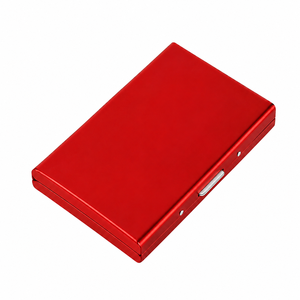 Promotional Custom Laser Engraved Logo Stainless Steel RFID Credit Card Holder Slim <b>Metal</b> <b>Wallet</b> 6 Slots Business Gift - Product Image 1