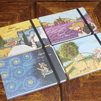 Carnet d'art créatif A5 avec reliure thermique, papier imprimé épaissi pour étudiants, idéal pour la peinture à l'huile et le croquis