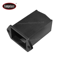 Boîtier de support de batterie en plastique noir standard PP3 (9V) à monter sur panneau, type tiroir 1 cellule pour 94V-2, température de fonctionnement de -20°C à 85°C