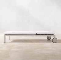 Nouvel arrivage de mobilier d'extérieur en aluminium vendu à chaud lit double sur le pont chaise de loisir allongée piscine lit de relaxation avec le soleil