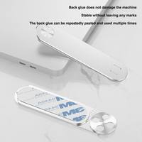 Support de téléphone magnétique pour ordinateur portable Clip interactif à double écran en aluminium réglable à 180 degrés avec tous les téléphones portables