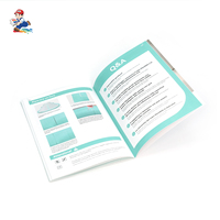 Brochure d'entreprise personnalisée imprimée avec reliure agrafée, manuel d'instructions, catalogue de produits, estampage à chaud, plastification