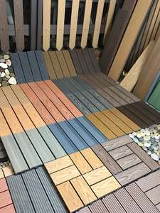 Baldosas Modernas y Contemporáneas para Terraza, Exterior y Acera, WPC Impermeable, Vida Útil <span class=keywords><strong>de</strong></span> 25 a 30 Años, Fácil Instalación con Sistema <span class=keywords><strong>de</strong></span> Clic, Acabado Liso Cepillado Tipo <span class=keywords><strong>Madera</strong></span> - Product Image 6