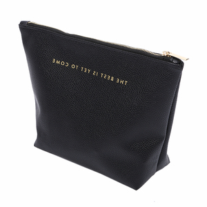 Borsa con cerniera per gioielli cosmetici in <span class=keywords><strong>pelle</strong></span> Pu nera durevole borsa da toilette cosmetica da viaggio per imballaggio grande portatile - Product Image 2