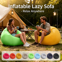 Fauteuil gonflable sphérique personnalisé en PVC floqué, épais et pliable, pour une personne, idéal pour dormir et se détendre (vente en gros)