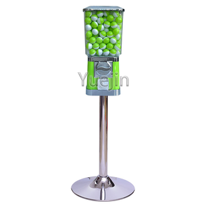 Máquina recreativa infantil cuadrada mini, con soporte, operada con monedas, expendedora de juguetes en cápsulas, de acero inoxidable, metal y plástico. - Product Image 6