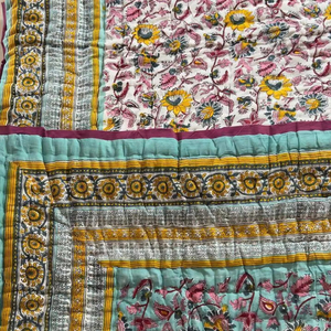 Calidad Premium impresión ligera hecha a mano PureCotton KanthaQuilt Organic Reversible Kantha Quilt para invierno - Product Image 1