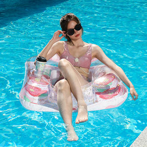 Tumbona Flotante Inflable para Piscina con Respaldo, Anillo de Natación para Adultos, Material de PVC, Silla Flotante para Agua - Product Image 1
