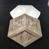 Moule en silicone pour carrelage mural en ciment à relief géométrique 3D hexagonal SN0143, moule pour composant de façade décorative