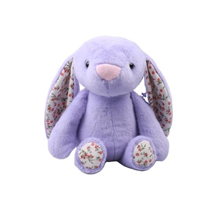 Zittende Paarse Konijnenpop Knuffel Knuffels Gemaakt Met Nertsstof In Drie Maten - Product Image 1