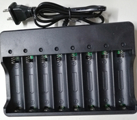 Chargeur de batterie Li-ion portable intelligente Rechargeable, 8 fentes, 18650 LED