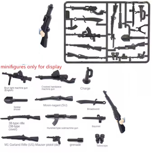 Nuevo estilo, rifle de <span class=keywords><strong>ballesta</strong></span>, <span class=keywords><strong>pistola</strong></span>, educativo y DIY juguete, accesorio de soldado de la Segunda Guerra Mundial, juego de bloques de construcción militar del ejército - Product Image 5