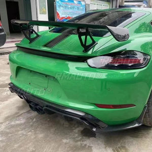 Alerón trasero de fibra de carbono real para Porsche 718, estilo GT4, pieza de modificación para el alerón trasero del coche. - Product Image 4