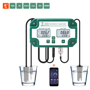 Medidor de Calidad del Agua 6 en 1 con WiFi, Medidor Inteligente de pH, EC, TDS, Salinidad, Gravedad Específica y Temperatura para Acuarios, Hidroponía y <span class=keywords><strong>Piscinas</strong></span>, Aplicación Tuya - Product Image 1