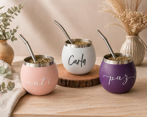 Set de Regalo de <span class=keywords><strong>Mate</strong></span> Personalizado con <span class=keywords><strong>Yerba</strong></span> <span class=keywords><strong>Mate</strong></span> y Pajita, Regalo Argentino para Ella - Product Image 4