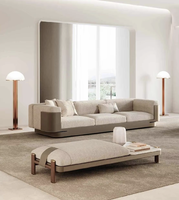 Günstige Großhandels-Moderne Wohnzimmersofas Langlebig Robust für Apartment/Hotel/Villa Stoffpolsterung Schwammfüllung Umweltfreundlich