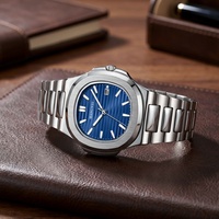 Montre LIGE BW8803 (40 mm) pour homme, robuste, en acier inoxydable, luxe, aiguilles lumineuses avec calendrier, étanche, avec boîte