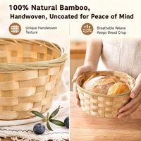 Panier à fruits en bambou naturel tissé de 8 pouces Yulin Jiafu