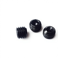 Vis de fixation sans tête de qualité A, concaves, à empreinte hexagonale fraisée, finition oxyde noir, pour l'industrie de la construction