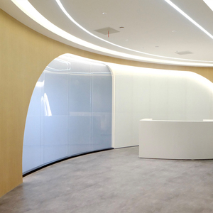 Doppel verglaste Trennwände aus gebogenem Glas Besprechung räume Marken-Unternehmens bereich Trennwände Glas Visuelle Trennwände - Product Image 4