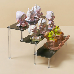 Tp1001 <b>Acrylic</b> <b>Display</b> Stand 20cm X 15.3cm 3 Tier Black Desktop Storage Rack For Figurines Blind <b>Boxes</b> - Product Image 2