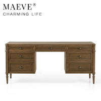 Bureau de direction moderne en bois de luxe, table d'étude design pour bureau à domicile, hôtel, chambre principale – Pièce de mobilier de luxe