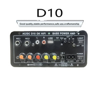 220V dijital BT Stereo amplifikatör kurulu ev ses Mini Subwoofer bir mikrofon Karaoke 12V/24V amplifikatörler yüksek AC ses