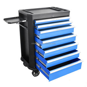 7 أدراج خزانات أدوات دوارة مع أدوات يدوية عربة أدوات دوارة فولاذية - Product Image 3