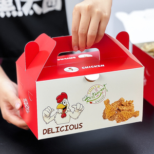 Custom Design Chicken Wing Tray Hot Dog Hamburger Snacks and Fries <strong>Box</strong> for Food Paperboard Material - Product Image 3