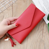 Dompet Wanita Kulit PU Multi Warna Grosir Lebih Murah, Dompet Panjang Anti RFID, Tempat Kartu Kredit Tanpa Penutup, Tebal 30mm