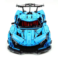 Nuevo MOC-C64003, Coche Deportivo Técnico, Bloques de Construcción de Hipercoches, Vehículo de Velocidad, Rompecabezas de Ladrillos, Juguete Educativo, Regalo de Navidad para Niños