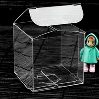 Petites boîtes transparentes en plastique PET, emballage pliable, emballage Transparent, boîte carrée en PVC 3x3