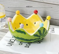 Ensemble de fourchettes à fruits en forme de pastèque, fourchettes à fruits mignonnes et pics avec plateau de rangement