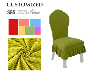 Áo phủ ghế kiểu châu Âu mới chất liệu spandex/polyester, viền dày, co giãn, chống trơn trượt, chống mài mòn, giặt tay được, mềm mại - Product Image 1