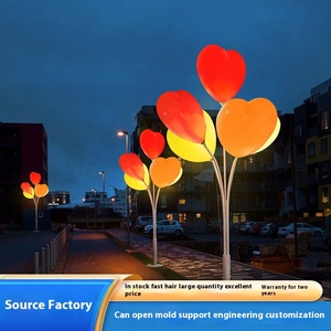 Ensemble <span class=keywords><strong>de</strong></span> lampes à motif <span class=keywords><strong>de</strong></span> cœur à énergie solaire à LED pour l'extérieur Éclairage interactif IP65 pour le paysage <span class=keywords><strong>de</strong></span> la cour du centre commercial commercial pour - Product Image 5