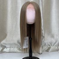 Peluca con Nudos Decolorados y Borde Natural, Suave y Sedosa, Sin Caída, Sin Enredos, Logotipo Personalizado para Mujeres Blancas, Cabello Caucasiano 100% Virgen
