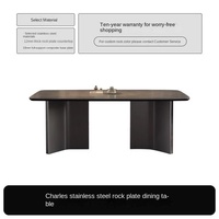 Table à manger de haute qualité avec bord anti-collision et surface imperméable pour les familles avec enfants