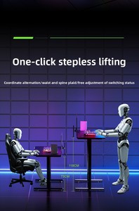Support d'ordinateur ergonomique à double moteur pour bureau et bureau de jeu réglable en hauteur pour PC <span class=keywords><strong>Table</strong></span> à double moteur de jeu électrique - Product Image 6