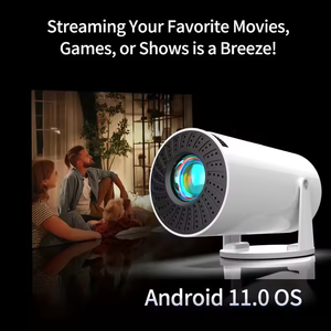 Projecteur intelligent Android 11 le plus récent pour cinéma maison, projecteur portable auto HD Proyector HY300 <span class=keywords><strong>Mini</strong></span> 4k - Product Image 2