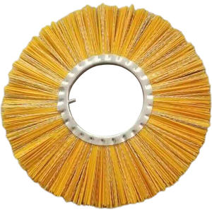 Brosses convexes de gaufrette d'anneau en acier de balayeuse mécanique de fil d'acier utilisées pour le nettoyage de neige de route - Product Image 1