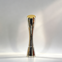 Trofeo Columnar de Metal Dorado y Plateado Grabado a Medida, Textura Premium, Embalaje Antichoque, Premio Conmemorativo Anual