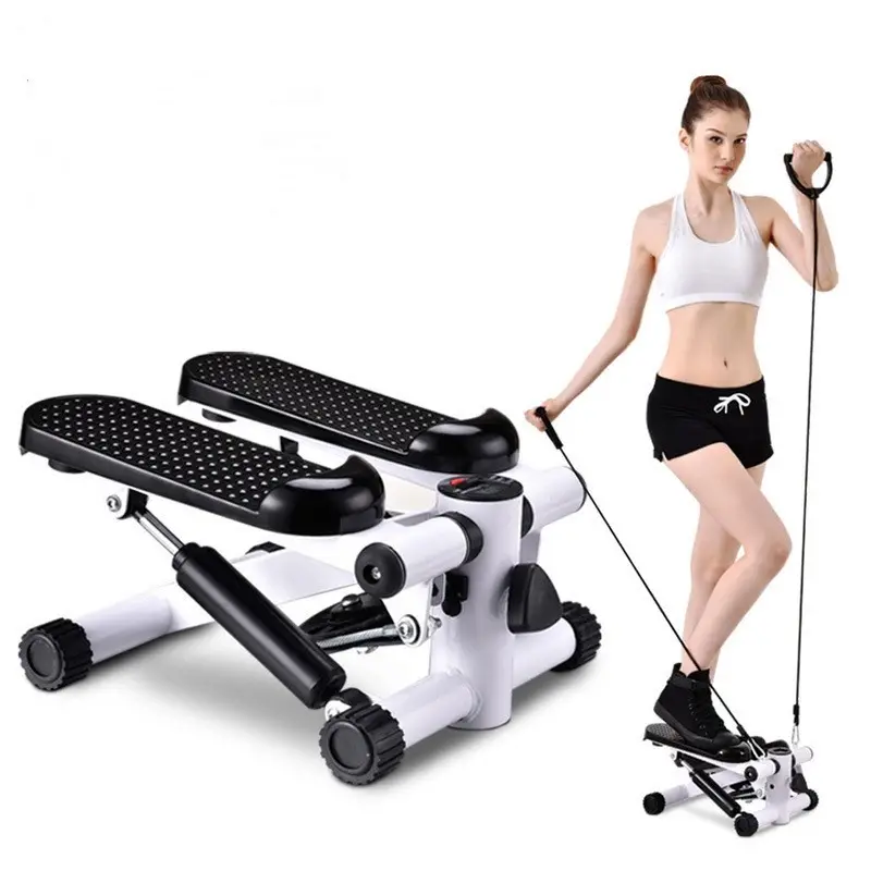 Gym Exercise Step Aerobic Fitness Yoga Stair Elliptical Mini Twist Stepper Nordic Walking Machine With Resistance Bands