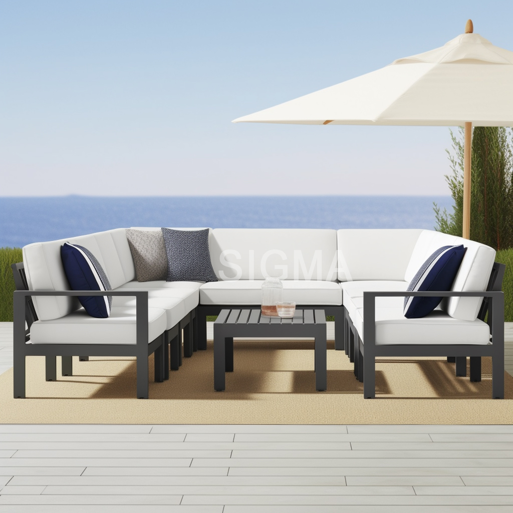 High end villa garden hotel patio outdoor waterproof furniture leisure outdoor sofa set