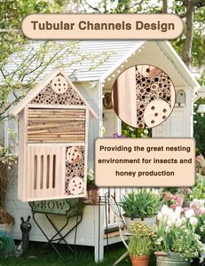 Buiten Hangend Insect Hotel Tuin Decoratieve Houten Insectenhuis Voor Vlinderbij - Product Image 4