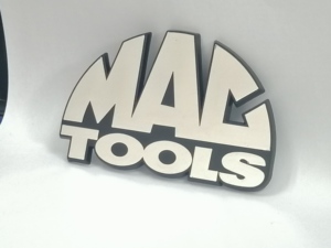 Diseño 3D OEM 120mm para <span class=keywords><strong>MAC</strong></span> Tools Emblema cromado de plástico Insignia Logo Pegatinas autoadhesivas para automóvil - Product Image 2